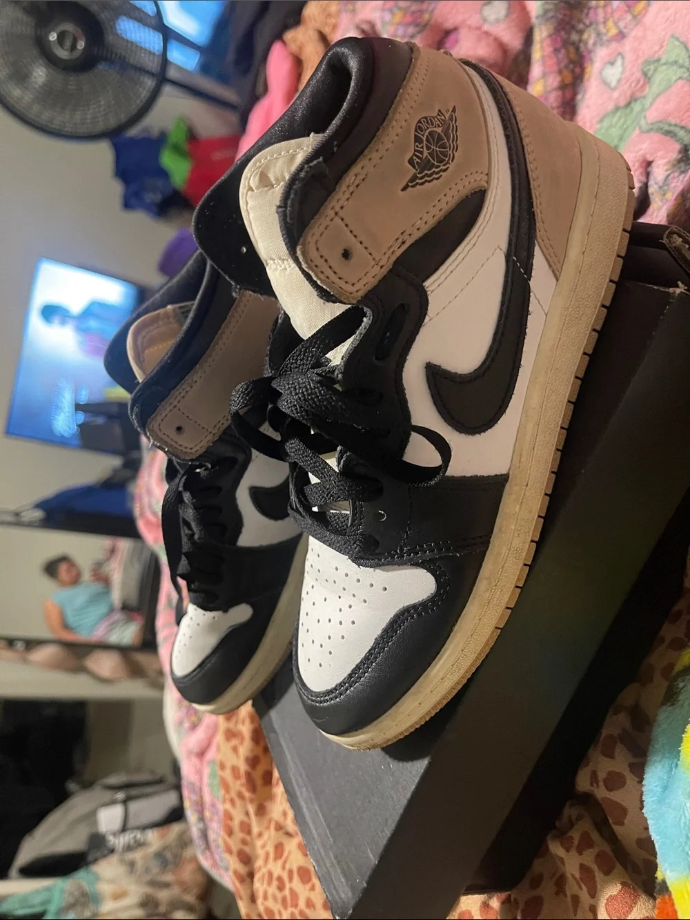 Nike Kids Sneakers Black White Tan